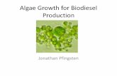 Algae Growth for Biodiesel Production 498ES Energy Storage Systems/Jonath… · 20 percent algae and 80 percent petroleum •Can be used in any vehicle that uses diesel • Fuel costs