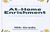 E n r i c h m e n t A t - H o m e - bhamcityschools.org...Enrichment Activity/Task Packet – 4th Grade Mathematics – General Overview 4th Grade This Critical Standards aligned packet