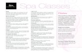 SpaClasses - Rockliffe Hall Class Timetable... · Beginners pilates A pilates class aimed at learning the basics of pilates and class structure aimed at people who feel they would