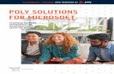 POLY SOLUTIONS FOR MICROSOFT...Poly offers a variety of room solutions and camera options, such as Polycom EagleEye Cube USB, Polycom EagleEye IV USB, and Polycom EagleEye Director