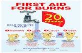 FIRST AID FOR BURNS 20 - Hoax Slayer · FIRST AID FOR BURNS 1 Remove 2 Cool 3 Cover Immediately remove any clothing or jewellery in the burnt area Immediately cool the burn under