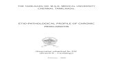 ETIO-PATHOLOGICAL PROFILE OF CHRONIC PERICARDITISrepository-tnmgrmu.ac.in/1074/1/160200306balashankargo...DECLARATION I, Dr.S.Balashankargomathi, solemnly declare that the dissertation