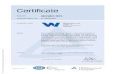 ISO 9001:2015 Certificate Registr. No. - Wuppermann...Certificate Standard ISO 9001:2015 Certificate Registr. No. 01 100 051450 Ottostr. 5 Certificate Holder: Wuppermann AG 51381 Leverkusen