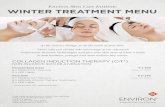ESCI WINTER MENU A6 FLYER Proof - Environ Skin Care...Environ Skin Care Institute WINTER TREATMENT MENU As the seasons change, so do the needs of your skin. That's why you should take