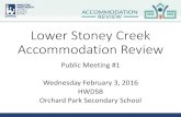 Lower Stoney Creek Accommodation Review · PDF file •Minutes and presentation from meeting are on accommodation review website 6. Purpose of Accommodation Review An accommodation
