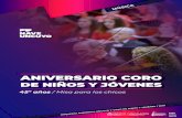 programa aniversario coro de niños - UNCUYO€¦ · 45º ANIVERSARIO CORO DE NIÑOS Y JÓVENES 08.11.2019 - Allegro con brio - Largo - Rondó: molto allegro ... (2016), entre otras.