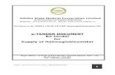 e-TENDER DOCUMENT Re-tender for Supply of Haemoglobinometerosmcl.nic.in/sites/default/files/Re-Tender - Haemometer.pdf · OSMCL: Bid Document for the supply of Haemoglobinometer 6