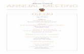 Alumni Council annual meeting - reunions.princeton.edu...Director of Choral Activities Alumni Council annual meeting FRIDAY May 29, 2020 AGENDA AND REMARKS BY OF. THE 1923 CANE Presented