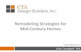 Remodeling Strategies for Mid-Century Homes€¦ · Remodeling Strategies for Mid-Century Homes Julie Campbell AIA . History International Style . Bauhaus. Fitzpatrick House Architect: