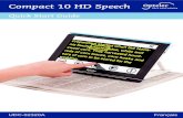 Compact 10 HD Speech 10 HD/UDC...base du Compact 10 HD Speech. Lors de l'utilisation de la synthèse vocale sur une partie d'une page, placez le Compact 10 HD Speech sur le document