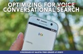 OPTIMIZING FOR VOICE CONVERSATIONAL SEARCH · PDF file and kill SEO UGH. #VOICESEARCH BY ... opportunities . #VOICESEARCH BY @ALEYDA FROM #ORAINTI AT #FOS19 ... Featured snippets are