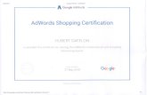 30/05/2017 Google Partners - Certification Google AdWords AdWords … · 2017. 6. 1. · 30/05/2017 Google Partners - Certification Google AdWords AdWords Shopping Certification HUBERT
