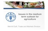 Merritt Cluff, Trade and Markets Division · global agricultural outlook. ... – Biofuels – what impacts on markets, and opportunities? ... 1982 1986 1990 1994 1998 2002 2006 2010
