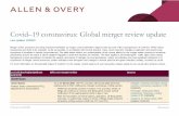 Covid 19 coronavirus: Global merger review update · 2020. 9. 11. · Last updated 10/09/20 Merger review processes are being impacted worldwide as merger control authorities adapt