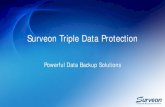 Surveon Triple Data Protection · Powerful Data Backup Solutions. Content 2 Surveon Triple Data Protection Technology Behind Support Products. When It Comes to Critical Applications