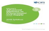 CIPS Level 5 Advanced 5 Diploma in Procurement and Supply · 2019. 2. 12. · Level 3 Advanced Certificate in Procurement and Supply Operations Level 4 Diploma in Procurement ...