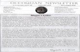 Historic Occoquan - The Site of the Town of Occoquan€¦ · OCCOQUAN NEWSLETTER VOLUME XXI, ISSUE TOWN COUNCIL Elizabeth A.C. Quist, Mayor Patrick A. Sivigny, Vice Mayor Tyler C.
