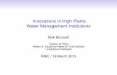 Innovations in High Plains Water Management Institutions€¦ · Sustaining freshwater ecosystem services. U.S. agricultural groundwater policy and law Federal level State level Local