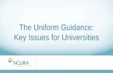 The Uniform Guidance: Key Issues for Universities · 2019. 11. 27. · Slide 2 Today’s Panel Michelle Christy, Director, Office of Sponsored Programs, Massachusetts Institute of