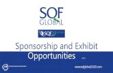 Sponsorship and Exhibit Opportunities...• Two (2) guest blogs on the SQFI website* (please publish by June 2021). • Prominent company branding on all SQF Global pre-event promotions,