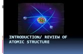 ATOMIC STRUCTURE INTRODUCTION/ REVIEW OF€¦ · Atomic Numberelectrons. EXTENSIONS: The atomic number for oxygen is 8; therefore every atom of oxygen has exactly 8 protons in the