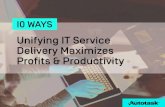 Unifying IT Service Delivery Maximizes Profits & Productivity · 2018. 12. 18. · UNIFIED Tickets I SLAs I Contracts I CRM I Invoices I Reporting SIMPLIFIED Sales I Onboarding I