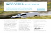 SHEQ POLICY ATLAS COPCO AUSTRALIA...To achieve this Atlas Copco Australia will: • Encourage employee participation in the consideration of health, safety, environmental and quality