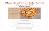 Church of the Holy Spirit · In order to get a start on Holy Spirit’s Parish Census, please send your email address to Lauren and Monica, if you have not done so already: Lauren: