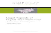 Legal Aspects of Digital Transformationi LEGAL ASPECTS OF DIGITAL TRANSFORMATION: TABLE OF CONTENTS A. INTRODUCTION..... 1 1. Introduction..... 1