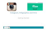 Instagram, Infographics and · PDF file Instagram, Infographics and Vine Getting Started. Beginner’s Guide to Instagram • Photo sharing app on ... Infographics • Visualisation
