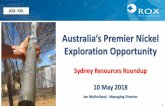 Australia’s Premier Nickel - Rox Resources...Main discovery at Olympia deposit Only 70km from Fisher East ... AIG Bulletin 32, 2000 . 16 Gold Anomalies •Comparison of Mt Fisher
