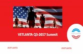 VETLANTA Q3-2017 Summit · 2019. 2. 19. · 6:45PM –6:55PM Host Comments - Heather Paquette (KPMG) 6:55PM –7:00PM Housing Pillar Review –Yolanda Wilson 7:00PM –7:10PM Atlanta