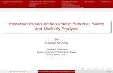 Password Based Authentication Scheme: Safety and ... 2 Password based Authentication Textual Passwords