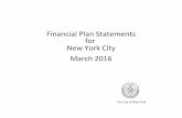 Financial Plan Statements for New York City - March 2016Page 2 March 2016 FPS (f) Materials and Supplies Purchases of materials and supplies are treated as expenditures when encumbered.