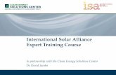 International Solar Alliance Expert Training Course · 2018. 12. 17. · o Impact of prosumerism is negligible at start. o Residential and (small)commercial customers only constitute