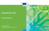 StatDCAT-AP · 2017. 10. 3. · Intended outcome • Discuss, agree modelling approach o Mapping from local implementations through SDMX-based intermediate format to DCAT-AP with