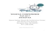 WASFAA CONFERENCE Fall 2017 #WASFAA · 9/26/2017  · WASFAA CONFERENCE . Fall 2017 . #WASFAA . Stone Harbor Resort & Conference Center . 107 North First Avenue . Sturgeon Bay, WI