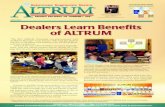 JULY 2011 Dealers Learn Beneﬁ ts of ALTRUM€¦ · tion about ALTRUM Nutritional Supplements at AMSOIL University 2011. Sawyer presents compelling information about the important