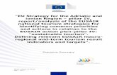 EU Strategy for the Adriatic and ionian Region pillar IV, identifying … · 2018. 4. 1. · Written Cinzia de Marzo May – 2017 "EU Strategy for the Adriatic and ionian Region –