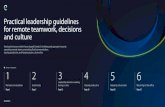 Entelect - Practical leadership guidelines for remote ...€¦ · POSSIBILITIES | PRACTICAL LEADERSHIP GUIDELINES FOR REMOTE TEAMWORK, DECISIONS AND CULTURE 5 REMOTE CONVERSATIONS