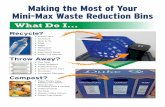 Making the Most of Your Mini-Max Waste Reduction Bins · Coffee Pouches Coffee Creamer Cups Styrofoam Condiment Packages Compost? Paper Plates, Cups, Napkins, and Towels Food Scraps