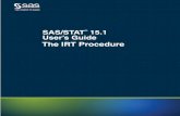 SAS/STAT 15.1 User’s Guide · 2018. 11. 20. · Getting Started: IRT Procedure F 5231 estimates factor scores by using maximum likelihood (ML), maximum a posteriori (MAP), and expected