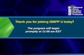 Thank you for joining ISMPP U today · 2013. 2. 6. · Facebook is an emerging traffic driver Google 35% PubMed 5% Yahoo 3% Facebook 2% All others 55% Wiley.com Google 37% 4% Yahoo