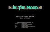 ITM GM Rider 2016-2017 · 2016. 1. 13. · In The Mood Production Rider Revised12.19.2015! ! ! ! ! ! ! ! ! ! ! Page2!of$26$ INTHEMOODProductionRider Thefollowingaretheminimumrequirementstoperform“INTHEMOOD