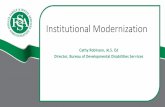 Institutional Modernization · 2020. 9. 9. · Work Group Charter Given the historic trend of reduced use of settings with institutional funding, Indiana review those settings (i.e.,