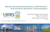 New Advanced Instrumentation, Information, and Control Systems …. Advanced... · 2015. 11. 16. · Light Water&Reactor&Sustainability&R&D&Program& Advanced Instrumentation, Information,