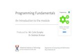 Programming Fundamentals - wit-hdip-comp-sci-2019.github.io · Programming Fundamentals Produced by:Mr. Colm Dunphy Dr.SiobhánDrohan ... produces visualand interactiverepresentations