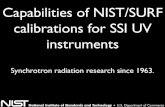 Capabilities of NIST/SURF calibrations for SSI UV instrumentslasp.colorado.edu/.../2a_Arp_NIST_Capabilities.pdf · Capabilities of X24C Located at SURF III ... 540 eV) and 4.4 nm