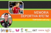 Memoria deportiva rfetm · 2020. 4. 28. · ACTIVIDAD EQUIPOS NACIONALES PERÍODO 2018-2019 17 8 10 6 2 1 1 0 1 0 0 1 0 2 4 6 8 10 12 14 16 18 Absoluta Cadete-Junior PNTD Paralímpicos