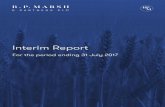 Interim Report - B.P. Marsh · 6 Interim Report 2017 founder of Heath Group. The investment in XPT is a return to the North American market for the Group, following on from the Company’s